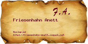 Friesenhahn Anett névjegykártya